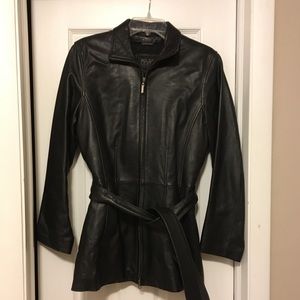 Genuine Leather Coat Black